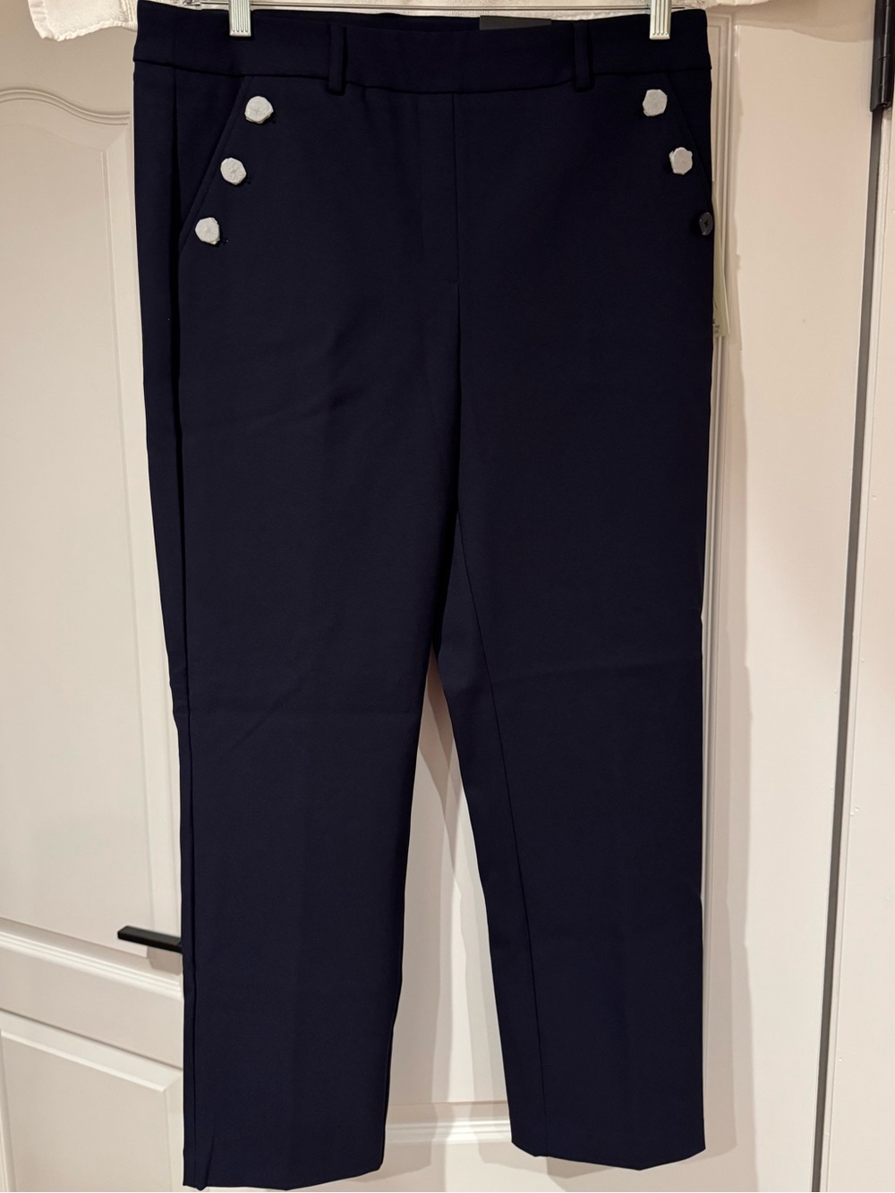 Rachel Zoe Navy High-Rise Slim Leg Pants NWT
